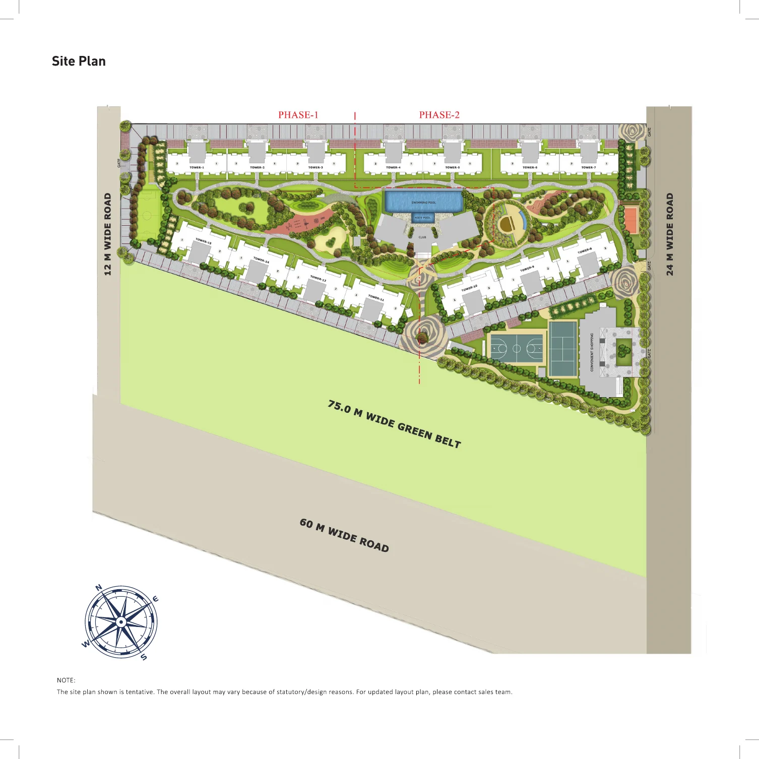 Site plan from the ATS Destinaire brochure