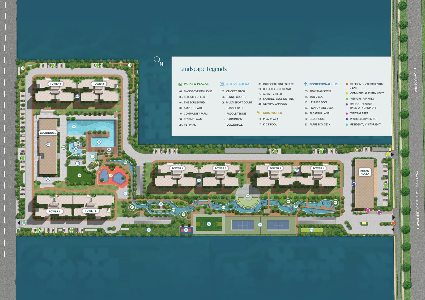 Master plan of SOBHA Rivana
